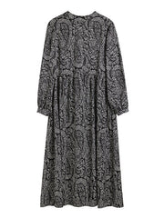 Chiffon Floral Loose Midi Dress