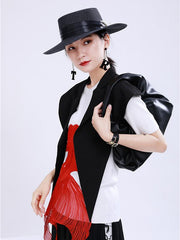 Original Solid Pleats High-Capacity Handbag