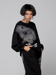 Denim Patchwork Loose T-Shirt