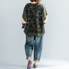 Vintage Printed Letters Loose Sweatshirt