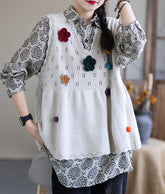 Hollow Lace V-Neck Vintage Embroidery Vest Top