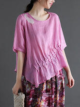 Original Irregularity Applique T-Shirts Tops