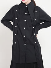 Retro Lapel Long-Sleeved Blouses Shirts Top