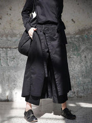 Black Cropped Bandage Cool Pants