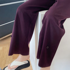 Women High Waist Straight Leg Wide Leg Casual Pants