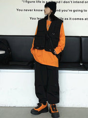 Cool Hip-Hop Multi-Pocket Functional Vest