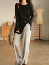 Vintage Wide-Leg Split Harem Pants