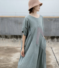 Simple Light Color-Block Solid Maxi Dress
