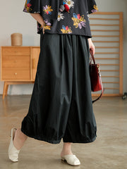 Solid Color Wild Loose Old Lantern Casual Pants