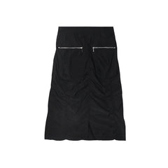 Pleated High Waist Casual Split Skirt