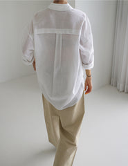Bat Sleeve Irregular Bottoming Shirt