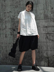 Ruffled Fresh Simple Fiber T-shirt