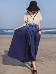 Original Gradient Belted Maxi Dress
