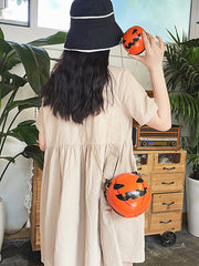 Exaggerated Pumpkin Demon Acrylic Chain Crossbody Bag