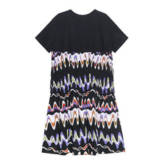 Women Waist Slimming Printed Casual Dress