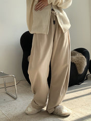 Women Drawstring Elastic Loose Casual Pants