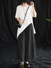 Loose False-two Split-side Pants