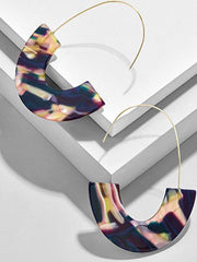 Vintage New Semicircular Copper Wire Earring