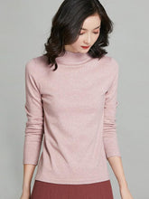 Shiny Half Turtleneck Knitting Sweater