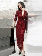 Vintage Lace Hollow Improved Long Cheongsams