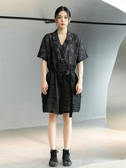 Stylish Printed Original Loose Flax Jumpsuit