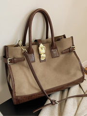 Retro Large Capacity Messenger Handbag Dual-Use