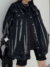 Loose Patchwork Tie-Dyed Denim Jacket