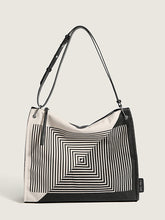 High Capacity Geometric Pattern Tote Bag