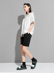 Summer Solid Simple Hooded T-Shirt