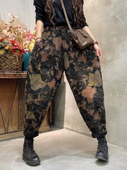 Retro Printed Casual Harem Pants