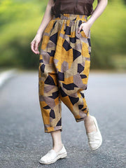 Geometry Patterns Harem Pants
