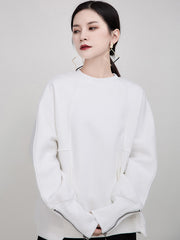 Casual Solid Color Loose Cuff Zipper Hoodie