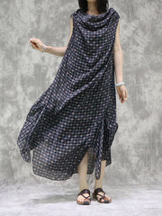 Print Dress With Suspenders Two Piece Suit Maxi Dress