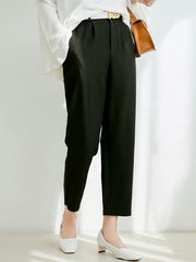 Solid Color Empire Straight Leg Pants