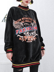 Women Loose Padded Pullover Bottoming Sweatshirt
