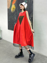 Sleeveless Summer Street Style Split-Joint Maxi Dress