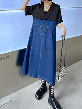 Women V-Neck Color Block Waist Slimming Dress