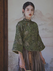 Retro Oriental Charm Tang  Cheongsam Top