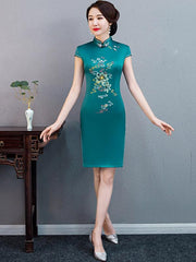 Vintage Silk Improved Short Cheongsams