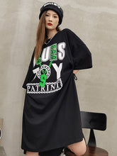 Letter Print Loose Straight Casual Dress