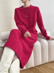 Leisure Contracted Plain Long Dress