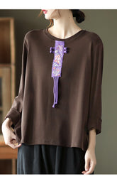 Retro Round Neck Loose T-Shirt