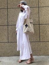 Loose Irregular Lace-up Long Shirt Dress