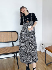 Summer Loose Letter Printed Vest Dress