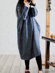 Loose Original Woolen Long Dress
