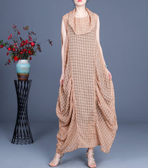 Heap Pile Collar Irregular Hollow Loose Dress