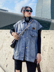 Knitting Splicing Jean Vest