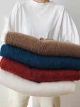 Warm Mohair Thicken Big Neckerchief Shawl