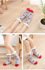 Lovely Christmas Jacquard Warmer Knitted Slipper Sock