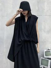 Loose V-Neck Irregular Sleeveless T-Shirt